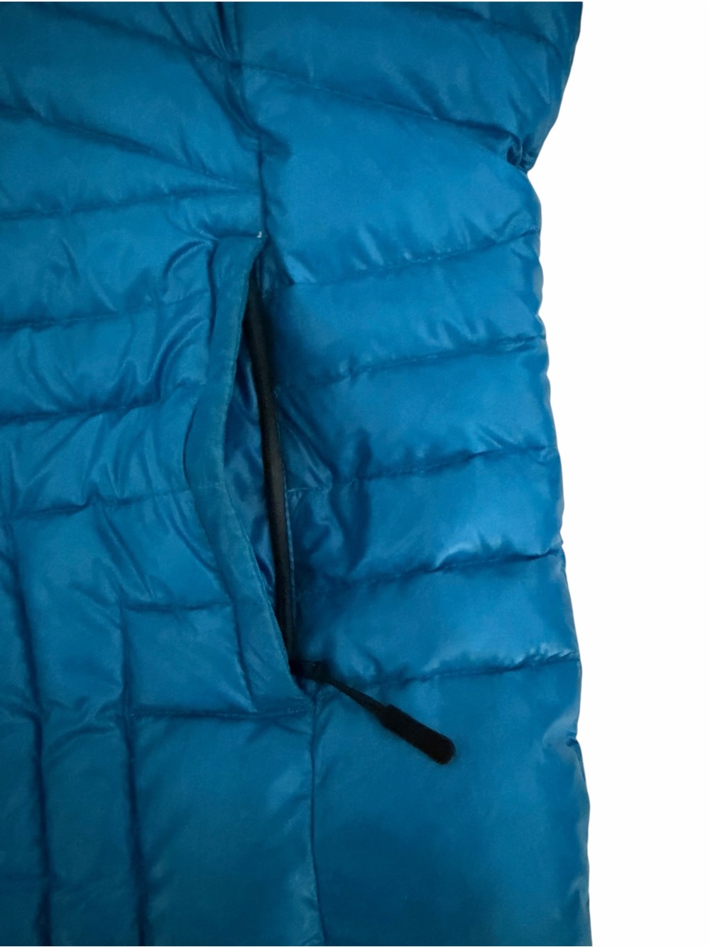 LOLË Blue Lightweight Duck Down Hooded Puffer Jacket size L - Picture 7 of 14